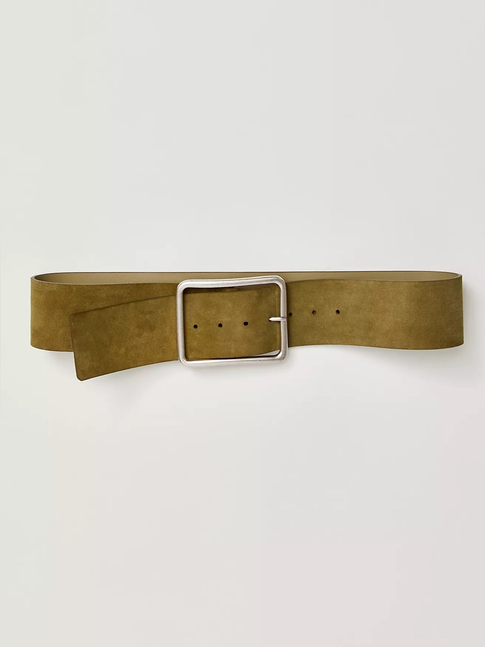 NWT Free People Olive Green Suede Hex Hip Belt ~ Size Medium / Large 🫒 - Picture 3 of 7